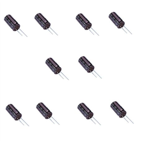 HeyNana - Lot de 10 condensateurs électrolytiques polarisés 1000 uF (1000) 10 V