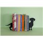 Balvi Serre-Livres Teckel Couleur Noir Support de Livres pour étagère en Forme de Chien 2 unités Méta