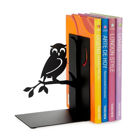 Balvi Serre-Livres Book Guard Couleur Noir Support de Livres pour étagère en Forme de Hibou Amusant p
