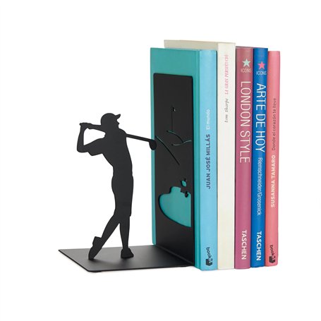 Balvi Serre-Livres Backswing Couleur Noir Stand pour Les Livres de bibliothèques avec Un Joueur de go