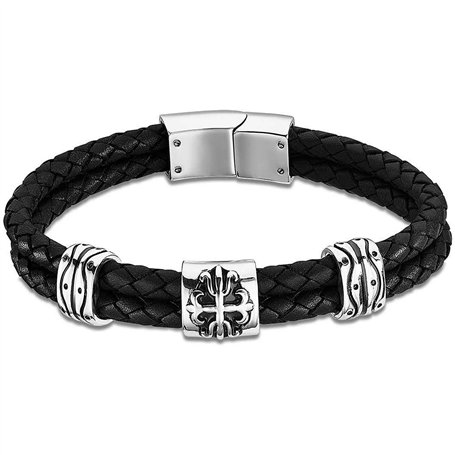 LOTUS STYLE Femme Acier Asscher Zircone bleue Bracelet