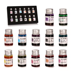 AOKUY – Lot de 12 encres de calligraphie colorées Pour écriture, dessin, journal AOKUY – Lot de 12 encres de calligraphie colorées Pour écriture