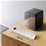 Aigostar - Multiprises 5 Prises Extension D'alimentation de 3G1.0m㎡ 1.5 Mètre Câble et Interrupteur et Sécurité Enfant Blanc Pri