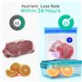 Aigostar Fresh - Pack mise sous vide: mini pompe scelleuse sans fil, sacs sous vide et récipient à vide. Charge USB. Pour viande