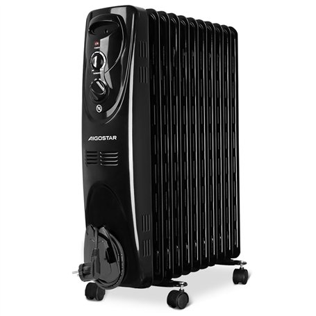 Aigostar Tummie– Radiateur à Bain d’huile Portable. 2300 W. 11 éléments