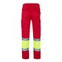 VELILLA 157 Pantalon bicolore multipoches haute visibilité Rouge/jaune fluo Taille M
