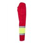 VELILLA 157 Pantalon bicolore multipoches haute visibilité Rouge/jaune fluo Taille M