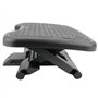 PrimeMatik - Repose-Pieds avec Plateau réglable en Plastique Noir 460 x 340 mm Gomme 3 Niveaux