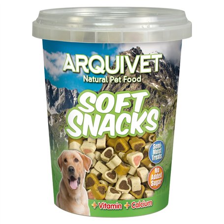 ARQUIVET Soft Snacks Coeurs mix 300 g - Snacks pour chiens en forme de cœur - chuches et récompenses canines - nourriture complé