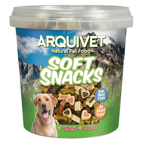 ARQUIVET Soft Snacks - Petits os et coeurs mix - 800 g - collations naturelles sous forme d'os et de cœurs - prix et récompenses