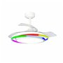 Ventilateur de Plafond CristalRecord ANTILA MINI RGB WH RETRAC Blanc