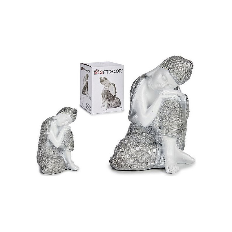 Figurine Décorative Blanc Argenté 10,5 x 15 x 12 cm