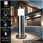 Dopo Lighting-potelet eclairage exterieur ABREGO H.45cm-borne eclairage exterieur-IP44 acier inoxydable E27 11W-lampadaire exter