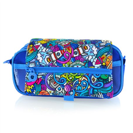 PracticDomus Trousse de rangement triple avec fermeture éclair individuelle