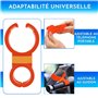 Support Telephone Velo Appartement Home Trainer Tapis de Course Universel Convient aux Smartphones jusqu'a 7,6" Orange