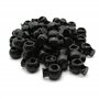 DOJA Barcelona | Arret de Cordon | Pack 25 | Stop Cordon 1 Trou | Longueur 22mm | en Plastique | Serre Cordon Rond Noir | pour C
