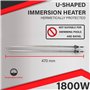 DOJA Barcelona | Résistance d'Immersion en Forme de U | 1800W | Résistance pour Chauffe de Liquides | 470mm | Rechange Chauffant
