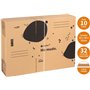 packer PRO Lot de 10 Boîtes en Carton pour Déménagement et Rangement avec Poignées, Carton Ultra Résistant, 430 x 300 x 250 mm