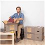 packer PRO Lot de 10 Boîtes en Carton pour Déménagement et Rangement avec Poignées, Carton Ultra Résistant, 430 x 300 x 250 mm