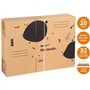 packer PRO Lot de 20 Boîtes en Carton pour Déménagement et Rangement avec Poignées, Carton Ultra Résistant, 430 x 300 x 250 mm