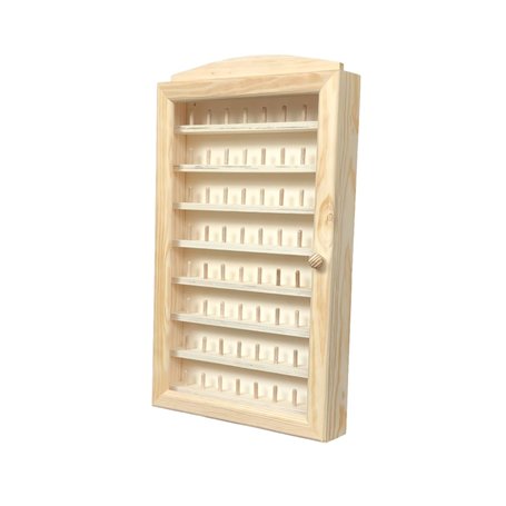 Grande vitrine pour collection de dés à coudre. Dimensions (largeur x profondeur x hauteur) : 30 x 6