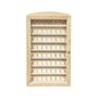 Grande vitrine pour collection de dés à coudre. Dimensions (largeur x profondeur x hauteur) : 30 x 6,5 x 54 cm. Dimensions intér