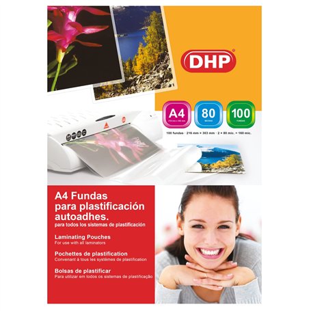 Lot de 100 pochettes de plastification DHP Format A4 autocollant