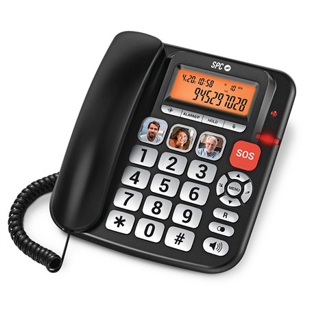 SPC Comfort Volume Pro – Téléphone Fixe Senior avec Grandes Touches