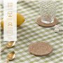 Lot de 6 sets de table ronds en jute 10 x 10 cm
