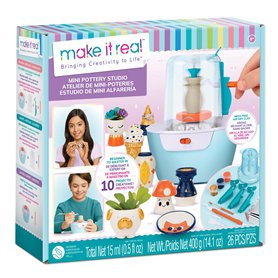 Make It Real - Studio en céramique | Kit en céramique | Atelier de poterie pour enfants | Poterie pour enfants | Ensemble poteri Make It Real - Studio en céramique | Kit en céramique | Atelier de poterie pour enfants | Poterie pour enfants | Ensemble poteri