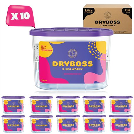 DRYBOSS Pack X 10 Absorbeur D'humidité - Anti Humidité Maison