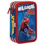 Cerdà Plumier Trousse triple école Spiderman Marvel 3 fermetures éclair avec compartiments organisés