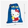 Sac à dos serré par des ficelles Hello Kitty Bleu 27 x 33 cm