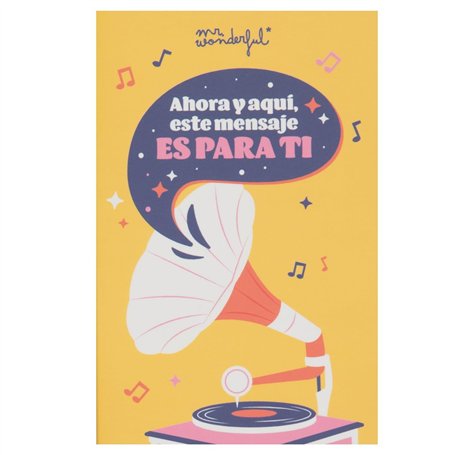 Mr. Wonderful Carte postale avec enregistreur de message audio – Maintenant et ici