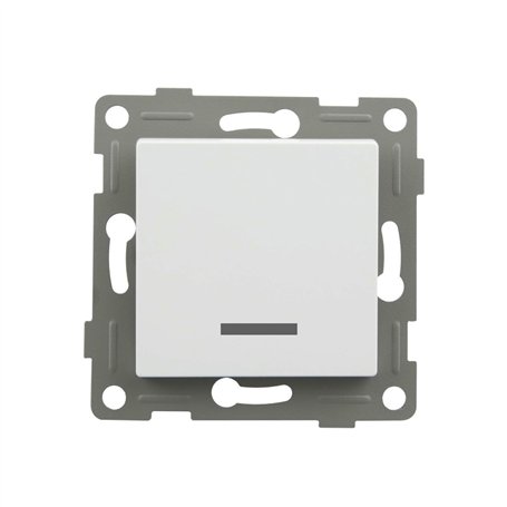 S-EMPOT. Bouton lumineux blanc : illuminez et modernisez votre espace avec cet élégant poussoir encastrable. Idéal pour n'import