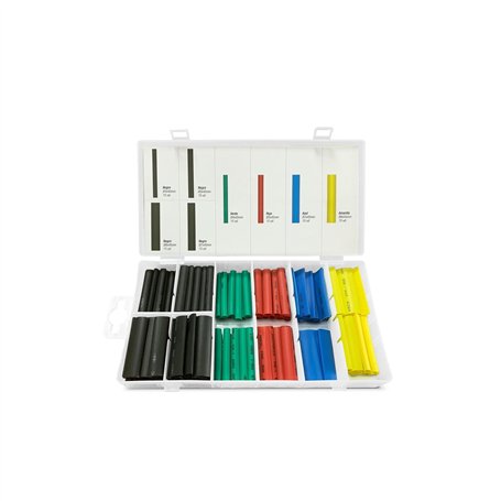 Lot de 120 gaines thermorétractables de différentes couleurs