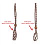 DUESI Collier Cordon Vide Porte-Pierre Pierre Brute Remplacement Filet Sac Longueur réglable Collier à Faire soi-même Accessoire