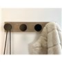 DAMDAM GO Porte-manteau mural en bois avec crochets - Rond 4 crochets