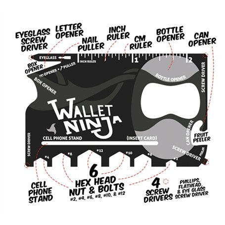 Viper tactique Portefeuille Ninja 18 en 1 Outil multifonction