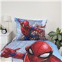 Spiderman Parure de lit réversible avec housse de couette 135 x 140 x 200 cm Bleu