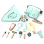 UMU® Kit de Jeu de Coiffeur en Bois pour Enfants avec Sac pour Outils de Coiffure INCL. Cape de Coiffeur, Ciseaux, Lisseur etc.,