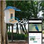 Nichoir Intelligent avec caméra et Panneau Solaire, mangeoire pour Oiseaux avec Enregistrement vidéo en Direct et Reconnaissance