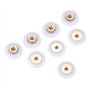 Without brand KF-Wheels 8pcs Bain Douche Porte Rouleaux/Runners Roues 18mm Dia Poulies Roue de Remplacement for boîtiers Cabines