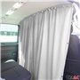 OMAC Rideaux De Séparation de Cabine Compatible avec Fiat Ducato H3 Gris Tissu