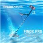 Nokta FINDX Pro Détecteur de Métaux, 4 Modes, Détecteurs de métaux Professionnels entièrement étanches pour l'or, Pinpoint, Batt