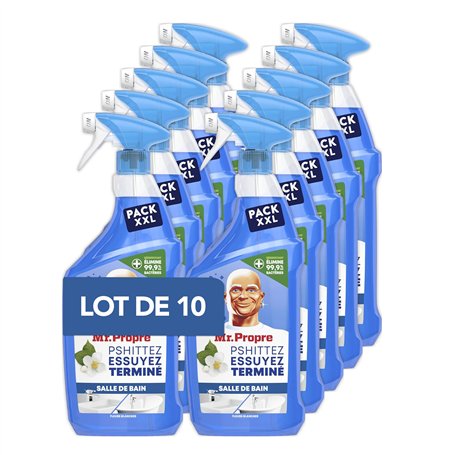 Mr. Propre Spray Désinfectant Et Nettoyant Pour Salle De Bains Fleurs Blanches