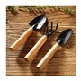 Sprießen Noir 3 pcs Ensemble Mini Outils de Jardinage Pelle Râteau Spade Plantes Succulentes en Pot de Fleurs Outils de Jardin G