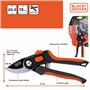 BLACK+DECKER Cisaille de Jardin - Ciseaux à Bois - Secateur de Jardin avec Lames en acier trempé - Branches d'un Diamètre de 13