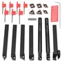 21 pièces 10 x 10 mm Porte-Outil De Tournage,Tournage en Carbure Multifonctionnel Support Alésoir avec Inserts De Carbure