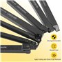 21 pièces 10 x 10 mm Porte-Outil De Tournage,Tournage en Carbure Multifonctionnel Support Alésoir avec Inserts De Carbure, pour